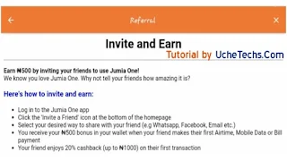 Jumia One App Invite and Earn