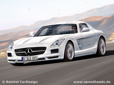 mercedes sls amg fast drive