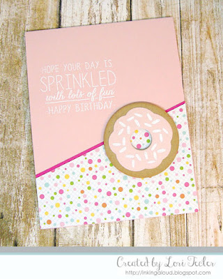 Sprinkled with Lots of Fun card-designed by Lori Tecler/Inking Aloud-stamps and dies from Reverse Confetti