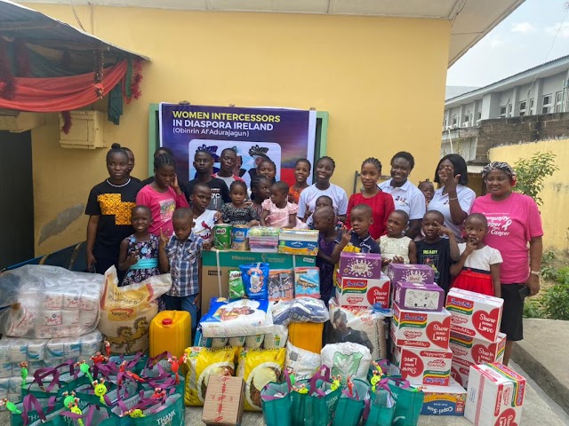 Women Intercessors In Diaspora, Ireland (WINDI) Makes Charity Donation To TPG Orphanage In IBADAN