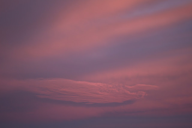 Manitoba sky pink clouds