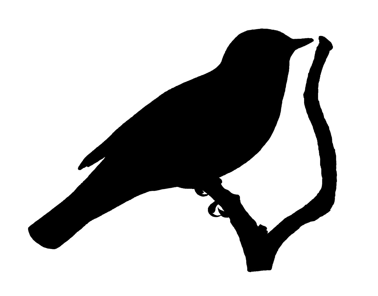 Download Digital Stamp Design: Free Bird Image Transfer Silhouette ...