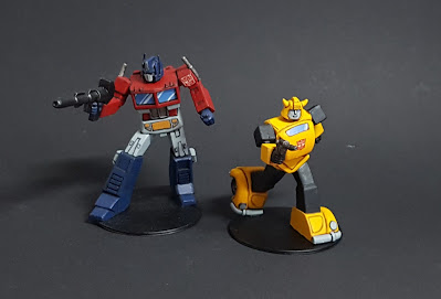 Transformers Deep Cuts Miniatures by WizKids - Wave 1 Optimus Prime and Bumblebee