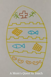 hand drawn Easter egg