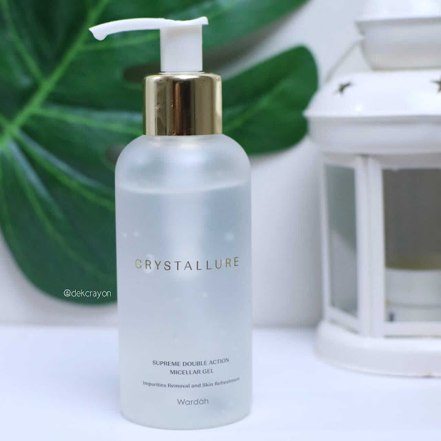 review wardah Crystallure Supreme Double Action Micellar Gel