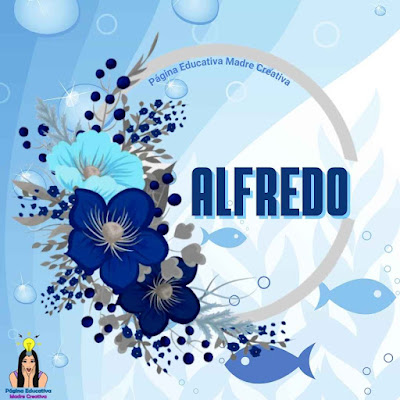 Pin Nombre Alfredo para imprimir gratis GAFETE