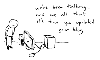 blogging cartoon