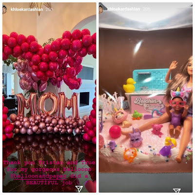 Tristan and True Thompson's mother's day celebration arrangement for Khloe Kardashian