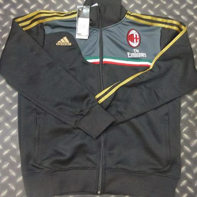 Jaket Grade Original AC Milan Black Grey 2013/2014