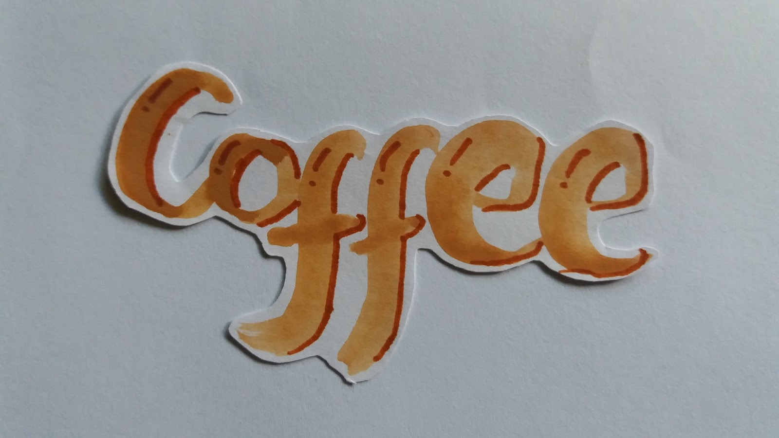 Watercolor Lettering: Brown Yellow - Creatifina