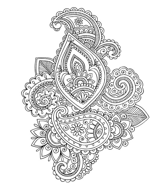 Adult Coloring Pages Paisley 