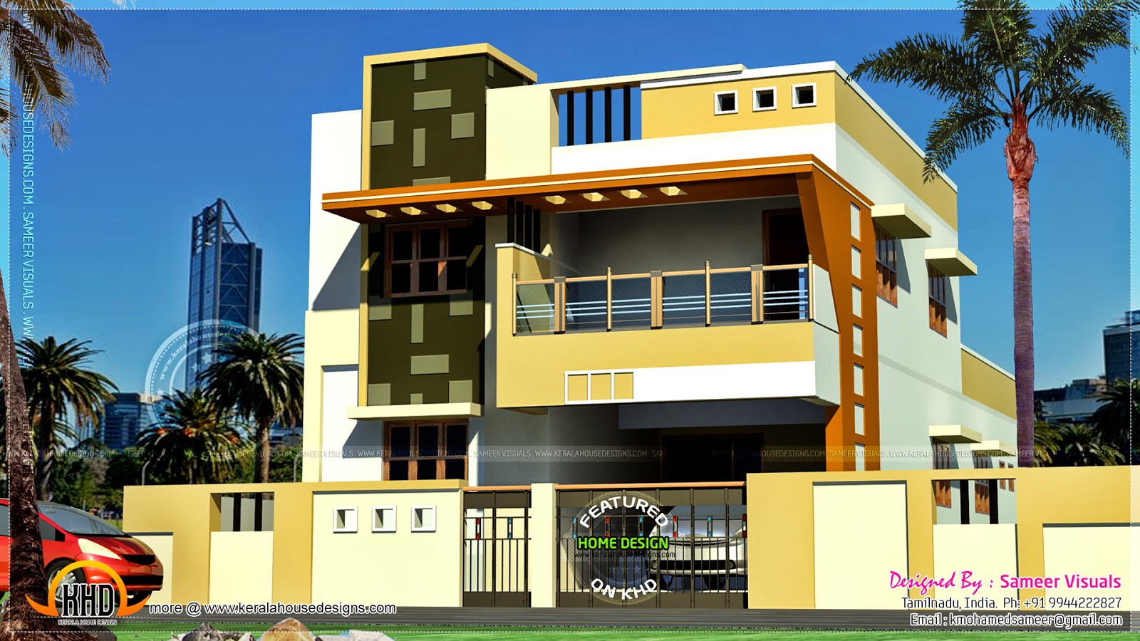 Modern South Indian  house  design Kerala home  design and 