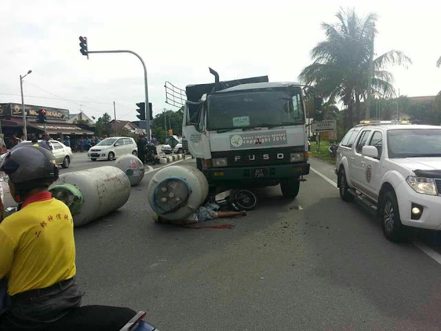 [Gambar] Warga Emas Maut Di Hempap Tong Gas