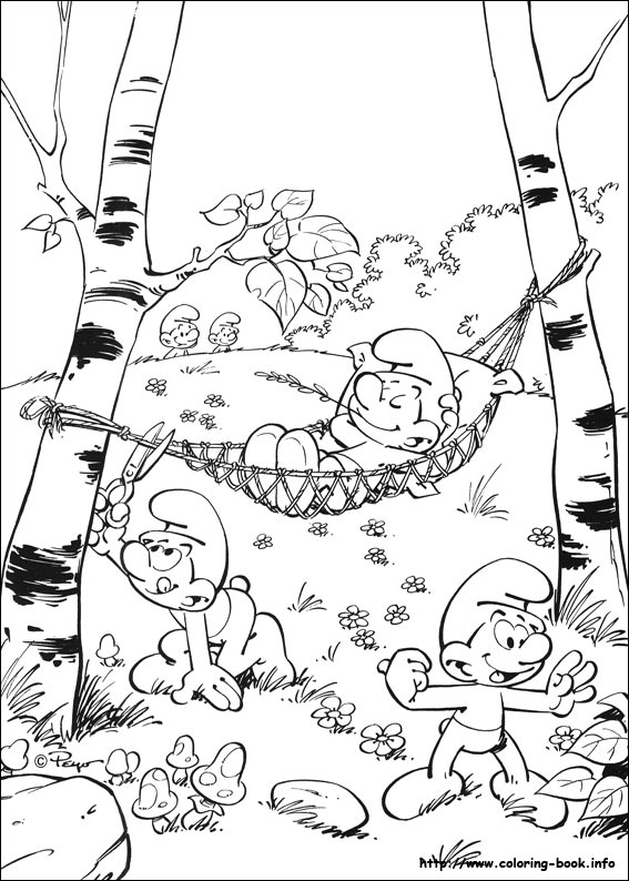 transmissionpress 12 smurf coloring pages
