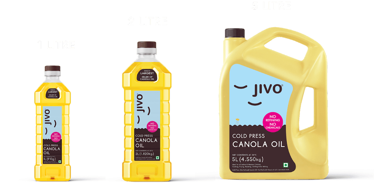 Jivo Canola Oil is cholesterol free oil | Shop Now From Jivo