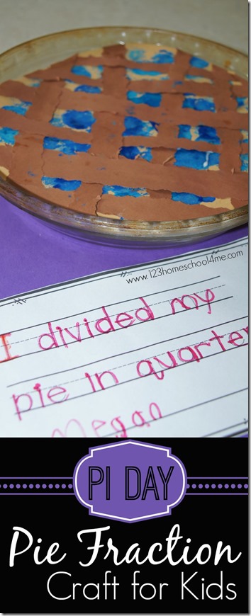 Pi Day Activities - Pie Fraction Craft for Kids