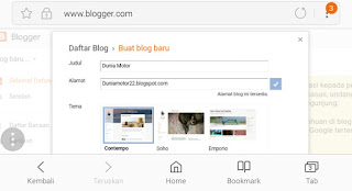 10 langkah cara membuat blog gratis di Blogger