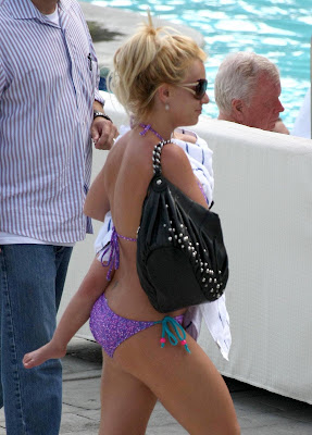 Britney Spears In Purple Bikini picture gallery