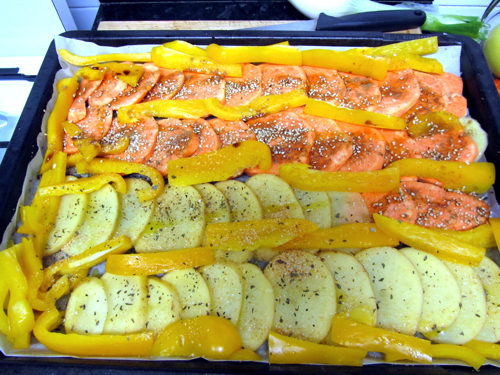 cocina con luz verde: Verduras al horno con sabores