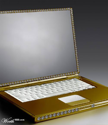 An excentric,- SOLID GOLD - LAPTOP