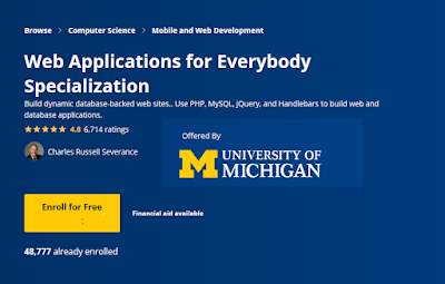best web application course from Coursera