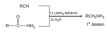 اختزال النيتريلات والأميدات Reduction of Nitriles and Amides