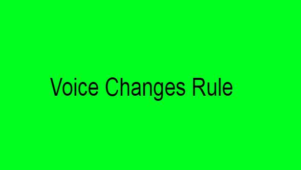 Voice change rules Bangla
