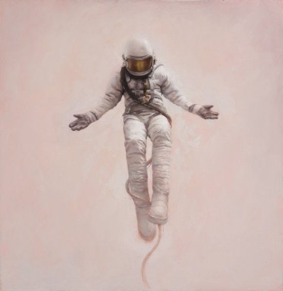 jeremy geddes pinturas hiper realistas surreais cosmonautas explosões