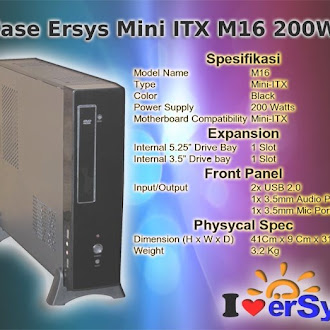 Case Ersys Mini ITX Slim M16 200 Watt