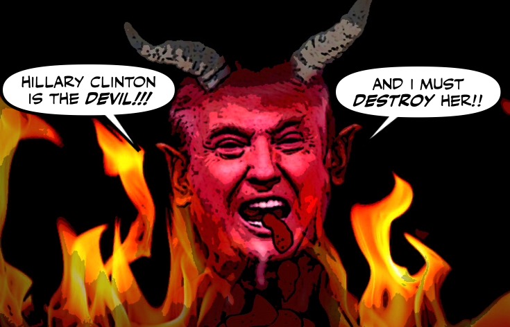 Image result for images of hillary with the devil