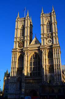westminster abbey church london england blue sky