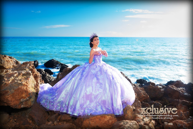 Quinceañera photo shoot in Malibu at Point Dume State Beach