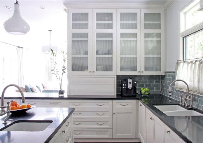 We thought our glass tile kitchen backsplash was pretty routine