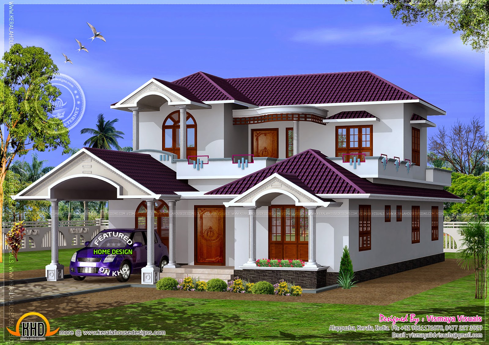 1972 sq feet Kerala  model  house  Kerala  home  design and 