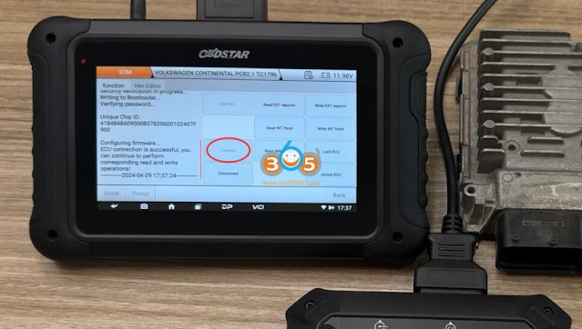 Read and Write VW PCR 2.1 with OBDSTAR DC706 and MP001 7