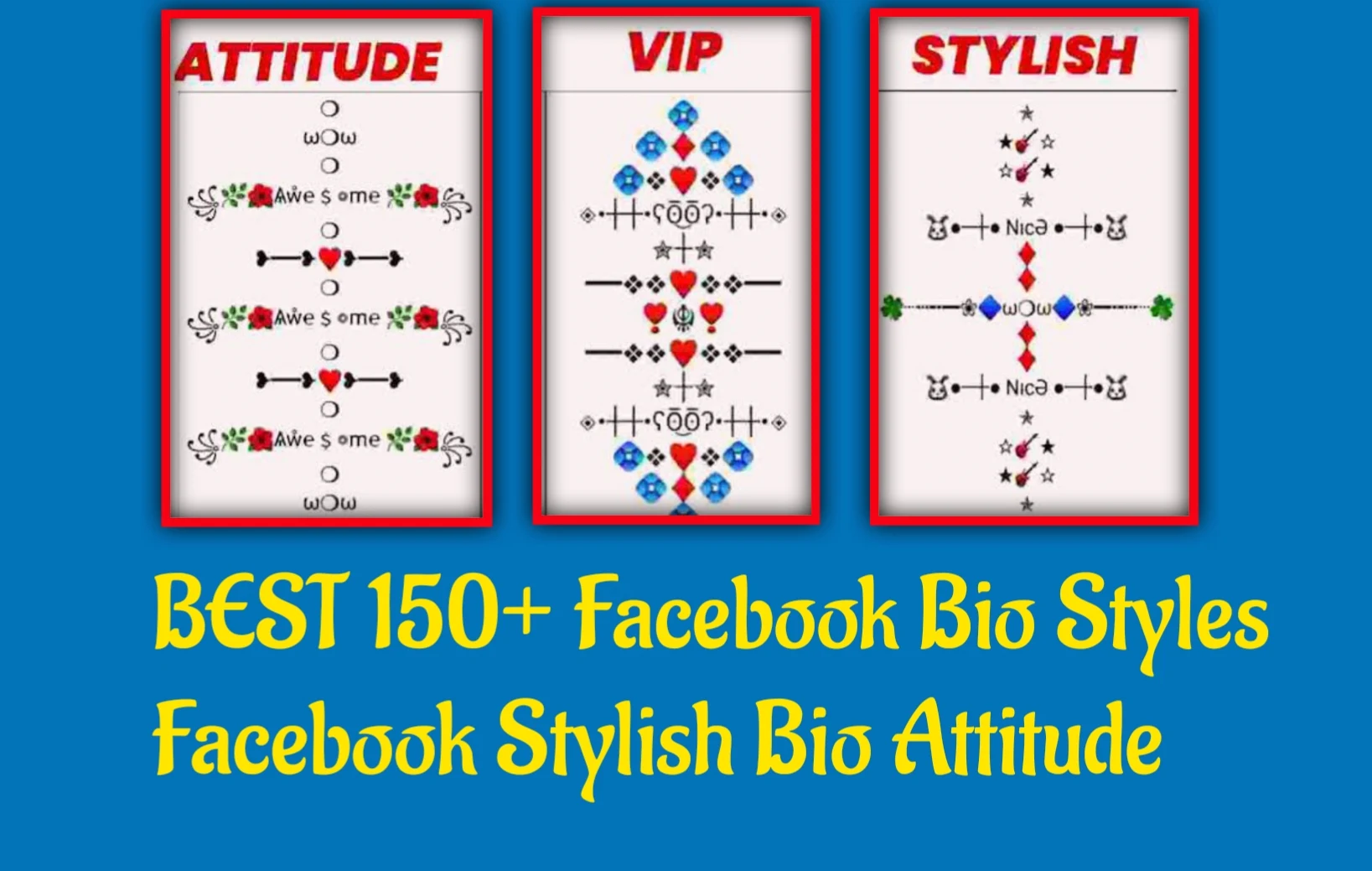 Unlimited Facebook Bio Stylish, VIP, Style, Attitude 2024