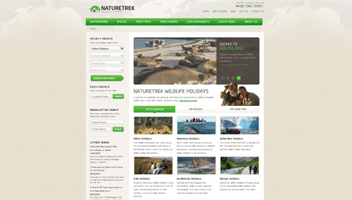 Naturetrek web design