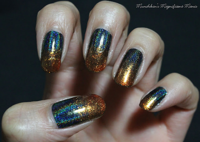 Halloween Gradient Nail Design