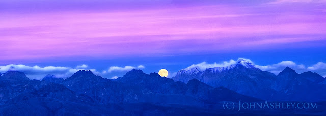 Harvest Moon in Glacier National Park (c) John Ashley