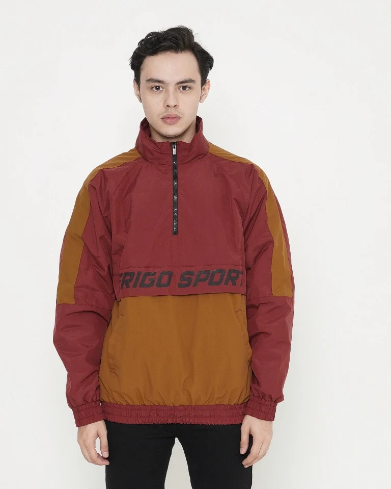 [BUNDLING] Erigo - Jaket Pullover Haga Mahogany + Tote Bag Random S MAHOGANY