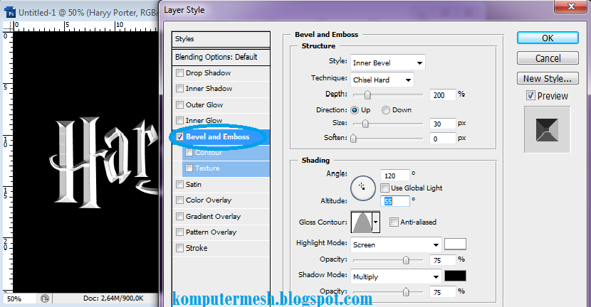 Membuat Text Efek Harry Potter Dengan Photoshop