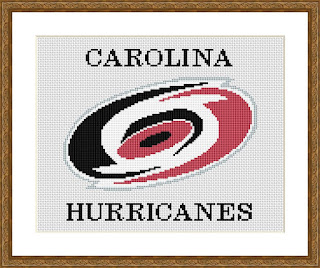 Carolina Hurricanes logo cross stitch pattern - Tango Stitch