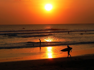pantai Kuta Bali, Pantai Kuta, Pantai Bali, sunset pantai kuta