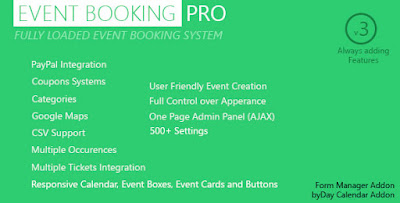 Event Booking Pro v3.72 – WP Plugin [paypal or offline]