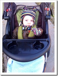Yes, I realize he's a little over-bundled, but he recently had an ear infection and it was cold in the shade!! 1-5-10
