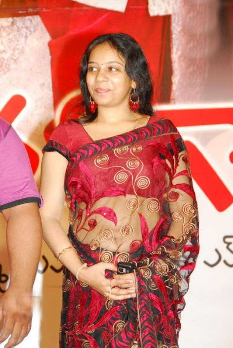 music director mm srilekha spicy in red saree latest photos