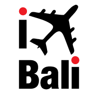 Logo i love bali vector