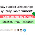 Fully Funded Scholarship by MAECI of Government of Italy for 2023-24 Academic year for International Students