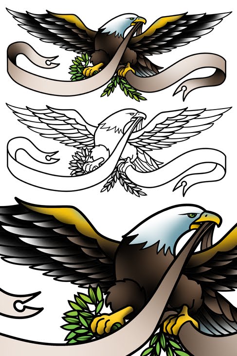 polish eagle tattoos. eagle tattoo on shoulder.