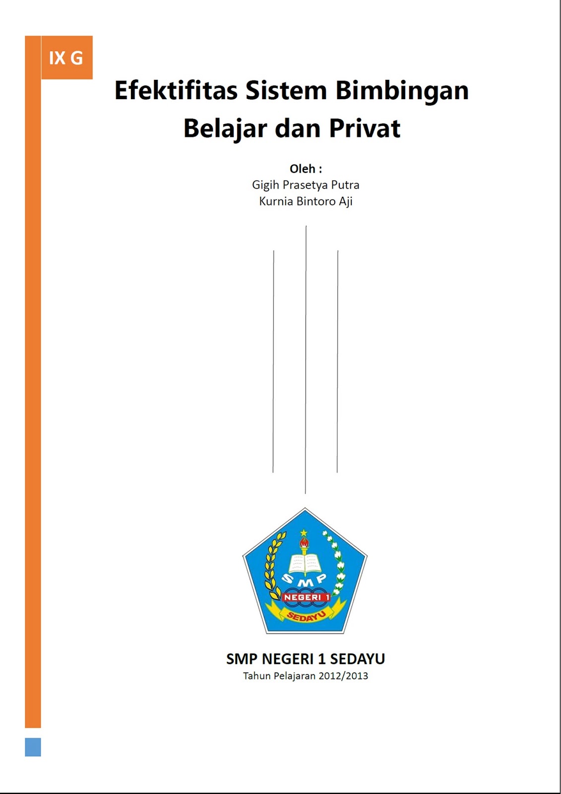 Contoh Makalah "Bimbingan Belajar VS Privat"